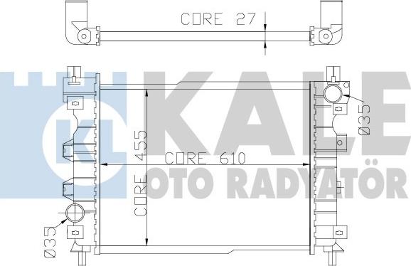 KALE OTO RADYATÖR 350800 - Радіатор, охолодження двигуна autozip.com.ua