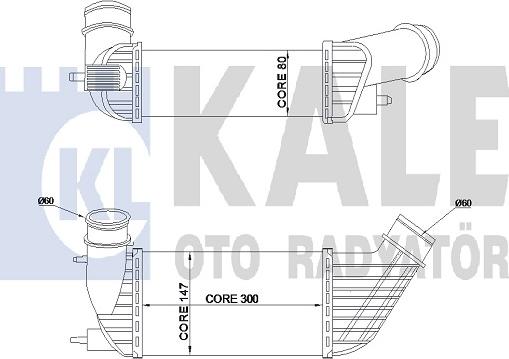 KALE OTO RADYATÖR 350820 - Інтеркулер autozip.com.ua