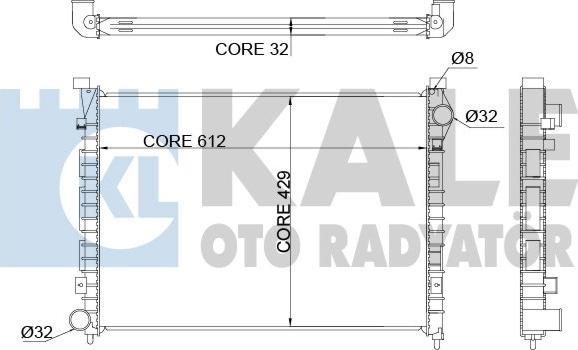 KALE OTO RADYATÖR 350700 - Радіатор, охолодження двигуна autozip.com.ua