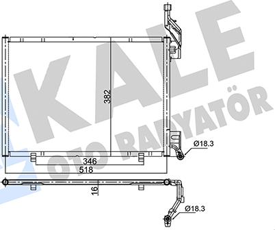 KALE OTO RADYATÖR 351995 - Конденсатор, кондиціонер autozip.com.ua