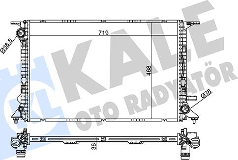 KALE OTO RADYATÖR 351985 - Радіатор, охолодження двигуна autozip.com.ua