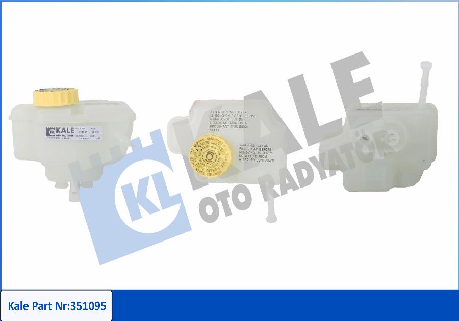 KALE OTO RADYATÖR 351095 - Компенсаційний бак, гідравлічного масла услітеля керма autozip.com.ua