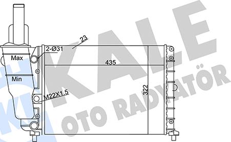 KALE OTO RADYATÖR 351840 - Радіатор, охолодження двигуна autozip.com.ua