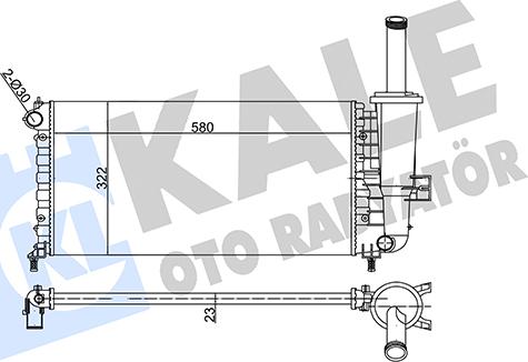 KALE OTO RADYATÖR 351855 - Радіатор, охолодження двигуна autozip.com.ua