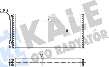 KALE OTO RADYATÖR 351740 - Теплообмінник, опалення салону autozip.com.ua