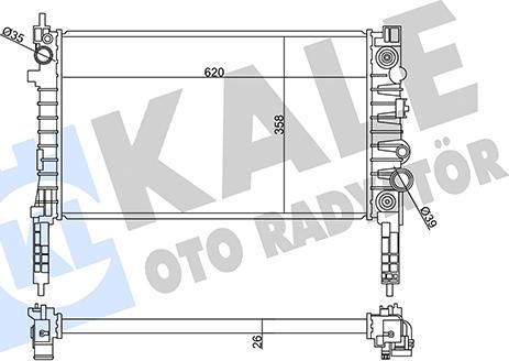 KALE OTO RADYATÖR 358935 - Радіатор, охолодження двигуна autozip.com.ua