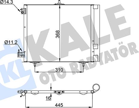 KALE OTO RADYATÖR 358440 - Конденсатор, кондиціонер autozip.com.ua