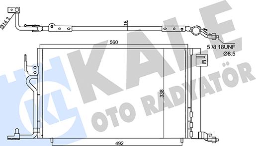 KALE OTO RADYATÖR 358450 - Конденсатор, кондиціонер autozip.com.ua