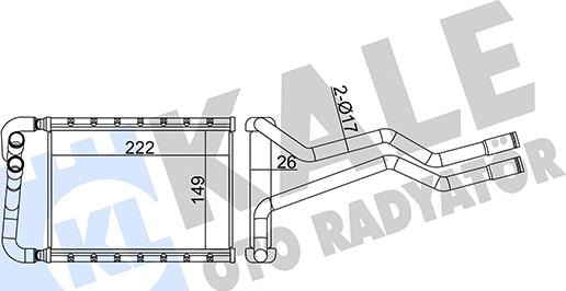 KALE OTO RADYATÖR 358630 - Теплообмінник, опалення салону autozip.com.ua