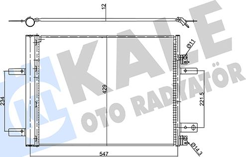 KALE OTO RADYATÖR 358080 - Конденсатор, кондиціонер autozip.com.ua