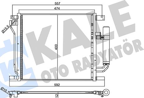 KALE OTO RADYATÖR 358070 - Конденсатор, кондиціонер autozip.com.ua