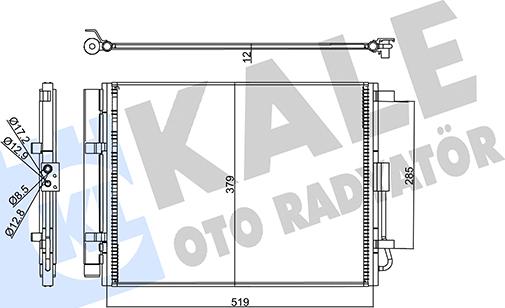 KALE OTO RADYATÖR 358215 - Конденсатор, кондиціонер autozip.com.ua