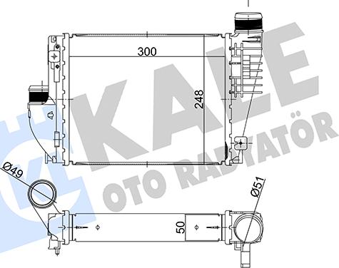 KALE OTO RADYATÖR 358705 - Интеркулер autozip.com.ua