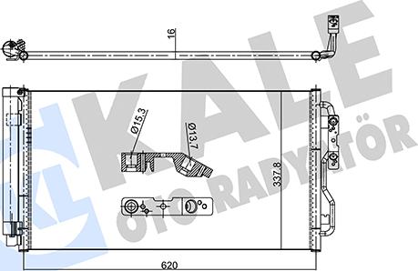 KALE OTO RADYATÖR 358715 - Конденсатор, кондиціонер autozip.com.ua