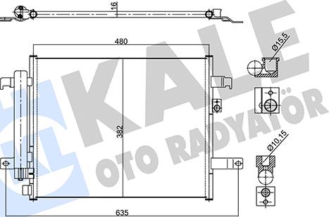 KALE OTO RADYATÖR 358725 - Конденсатор, кондиціонер autozip.com.ua