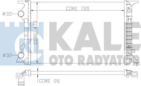 KALE OTO RADYATÖR 353400 - Радіатор, охолодження двигуна autozip.com.ua