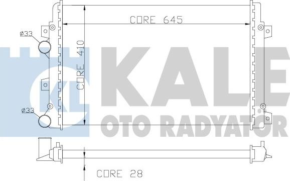 KALE OTO RADYATÖR 353500 - Радіатор, охолодження двигуна autozip.com.ua