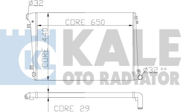KALE OTO RADYATÖR 353600 - Радіатор, охолодження двигуна autozip.com.ua