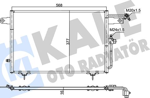 KALE OTO RADYATÖR 353040 - Конденсатор, кондиціонер autozip.com.ua