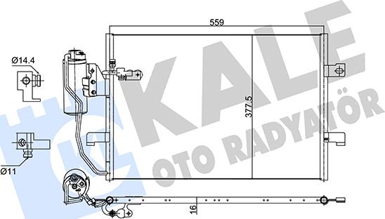 KALE OTO RADYATÖR 353050 - Конденсатор, кондиціонер autozip.com.ua