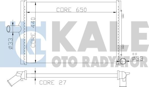KALE OTO RADYATÖR 353000 - Радіатор, охолодження двигуна autozip.com.ua
