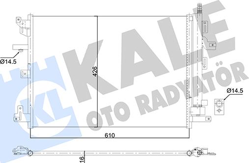 KALE OTO RADYATÖR 353070 - Конденсатор, кондиціонер autozip.com.ua
