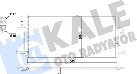 KALE OTO RADYATÖR 353140 - Конденсатор, кондиціонер autozip.com.ua