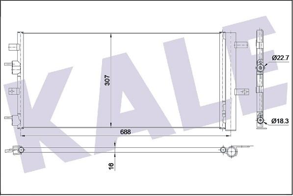 KALE OTO RADYATÖR 353160 - Конденсатор, кондиціонер autozip.com.ua