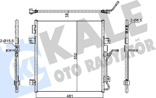 KALE OTO RADYATÖR 353110 - Конденсатор, кондиціонер autozip.com.ua
