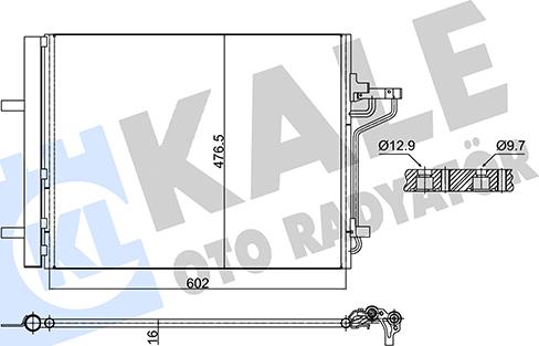 KALE OTO RADYATÖR 353135 - Конденсатор, кондиціонер autozip.com.ua