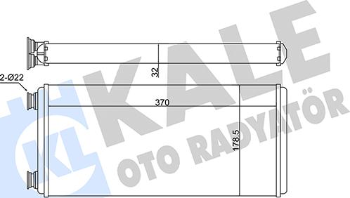 KALE OTO RADYATÖR 353840 - Теплообмінник, опалення салону autozip.com.ua