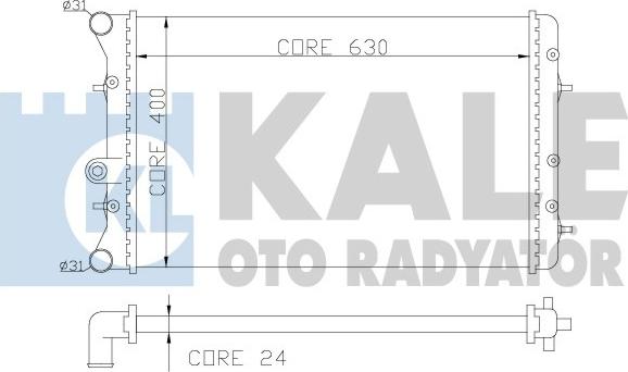 KALE OTO RADYATÖR 353800 - Радіатор, охолодження двигуна autozip.com.ua