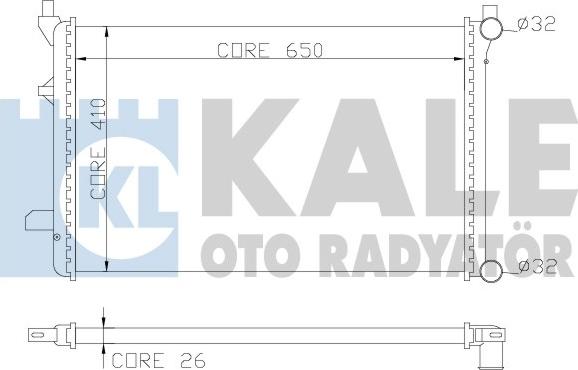 KALE OTO RADYATÖR 353300 - Радіатор, охолодження двигуна autozip.com.ua