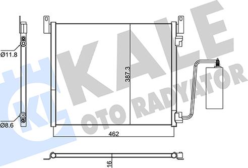 KALE OTO RADYATÖR 353205 - Конденсатор, кондиціонер autozip.com.ua