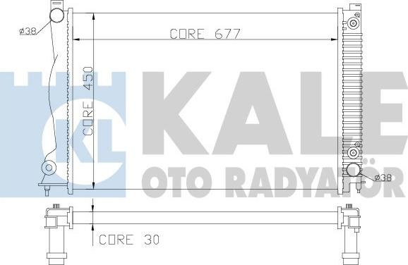 KALE OTO RADYATÖR 353200 - Радіатор, охолодження двигуна autozip.com.ua