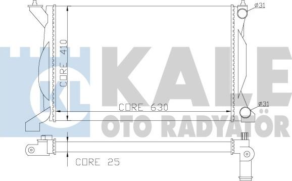 KALE OTO RADYATÖR 353700 - Радіатор, охолодження двигуна autozip.com.ua