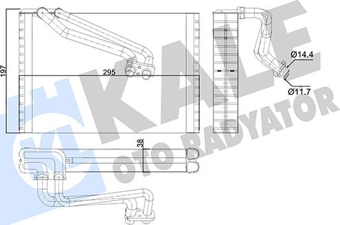 KALE OTO RADYATÖR 352975 - Випарник, кондиціонер autozip.com.ua