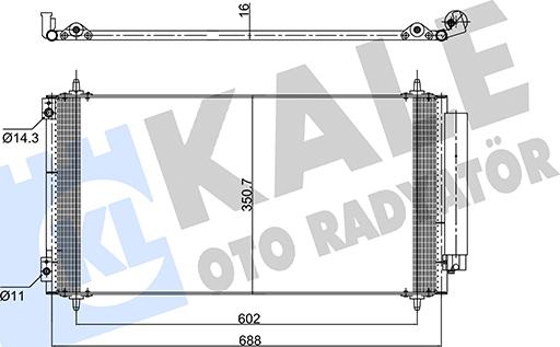 KALE OTO RADYATÖR 352590 - Конденсатор, кондиціонер autozip.com.ua