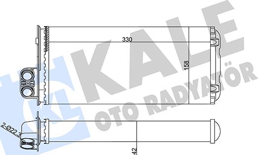 KALE OTO RADYATÖR 352015 - Теплообмінник, опалення салону autozip.com.ua