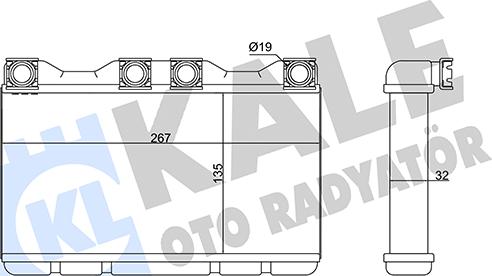 KALE OTO RADYATÖR 352070 - Теплообмінник, опалення салону autozip.com.ua