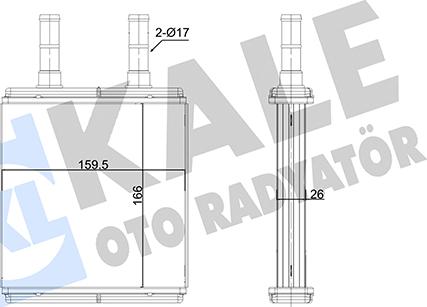 KALE OTO RADYATÖR 352110 - Теплообмінник, опалення салону autozip.com.ua