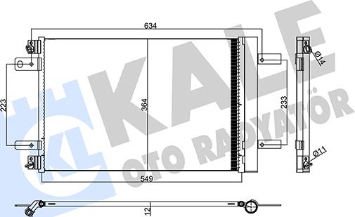 KALE OTO RADYATÖR 357945 - Конденсатор, кондиціонер autozip.com.ua