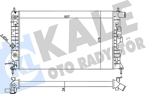 KALE OTO RADYATÖR 357040 - Радіатор, охолодження двигуна autozip.com.ua