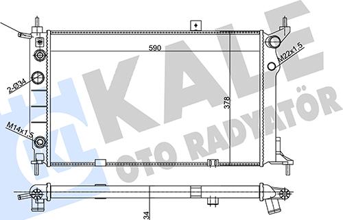 KALE OTO RADYATÖR 357010 - Радіатор, охолодження двигуна autozip.com.ua