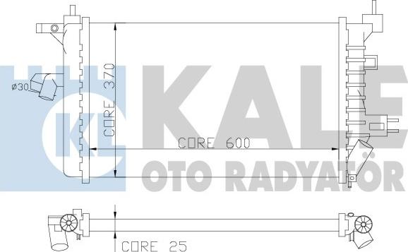 KALE OTO RADYATÖR 357800 - Радіатор, охолодження двигуна autozip.com.ua