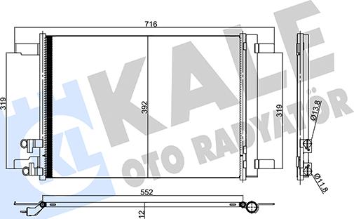 KALE OTO RADYATÖR 357395 - Конденсатор, кондиціонер autozip.com.ua