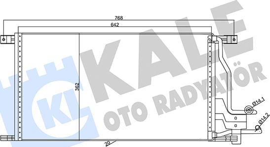 KALE OTO RADYATÖR 357390 - Конденсатор, кондиціонер autozip.com.ua