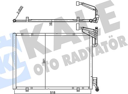 KALE OTO RADYATÖR 357315 - Конденсатор, кондиціонер autozip.com.ua