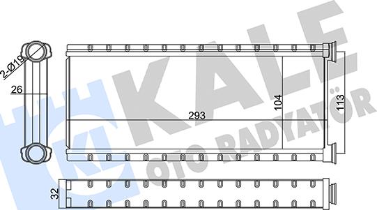 KALE OTO RADYATÖR 357335 - Теплообмінник, опалення салону autozip.com.ua