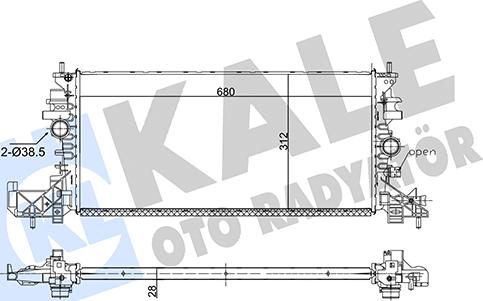 KALE OTO RADYATÖR 357255 - Радіатор, охолодження двигуна autozip.com.ua